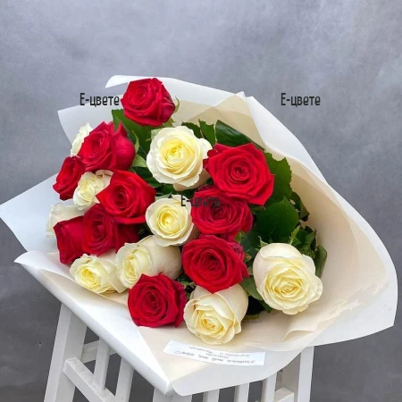 An online order for luxuriant bouquet of roses