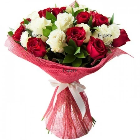 An online order for luxuriant bouquet of roses