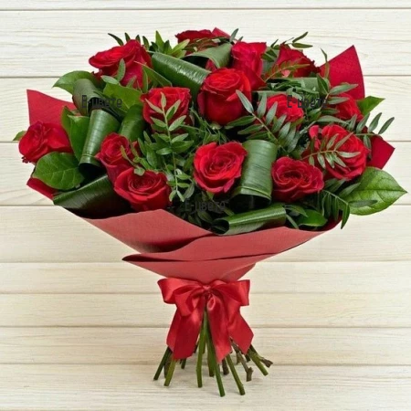 Send a bouquet of 25 red roses