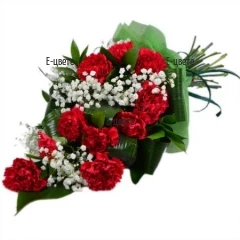 Condolence bouquet of carnations