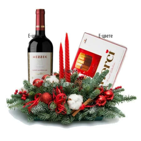 Send to Bulgaria a Christmas table arrangement and gifts