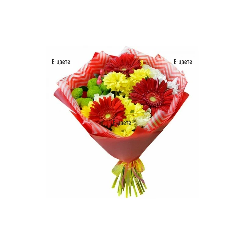 Bouquet of gerberas and chrysanthemums for March 8
