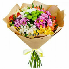 Delivery of a colorful bouquet of flowers to Bulgaria