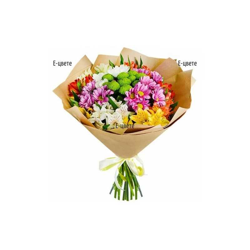 Delivery of a colorful bouquet of flowers to Bulgaria
