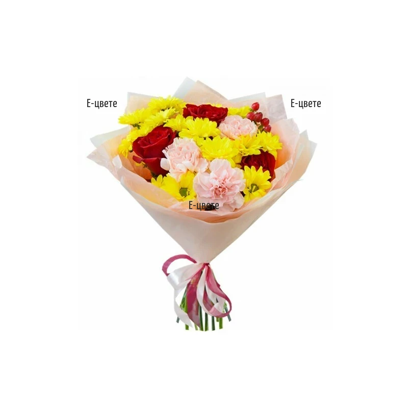 Онлайн поръчка на букет от рози и други цветя