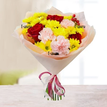 Онлайн поръчка на букет от рози и други цветя