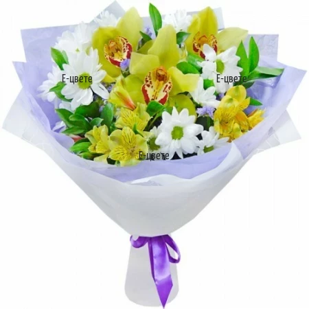 Доставка на букет от орхидеи и цветя