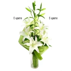 Azure - bouquet of white lilies and greenery