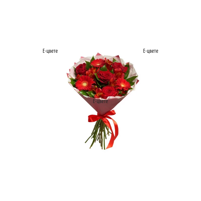 Доставка на романтичен букет от рози