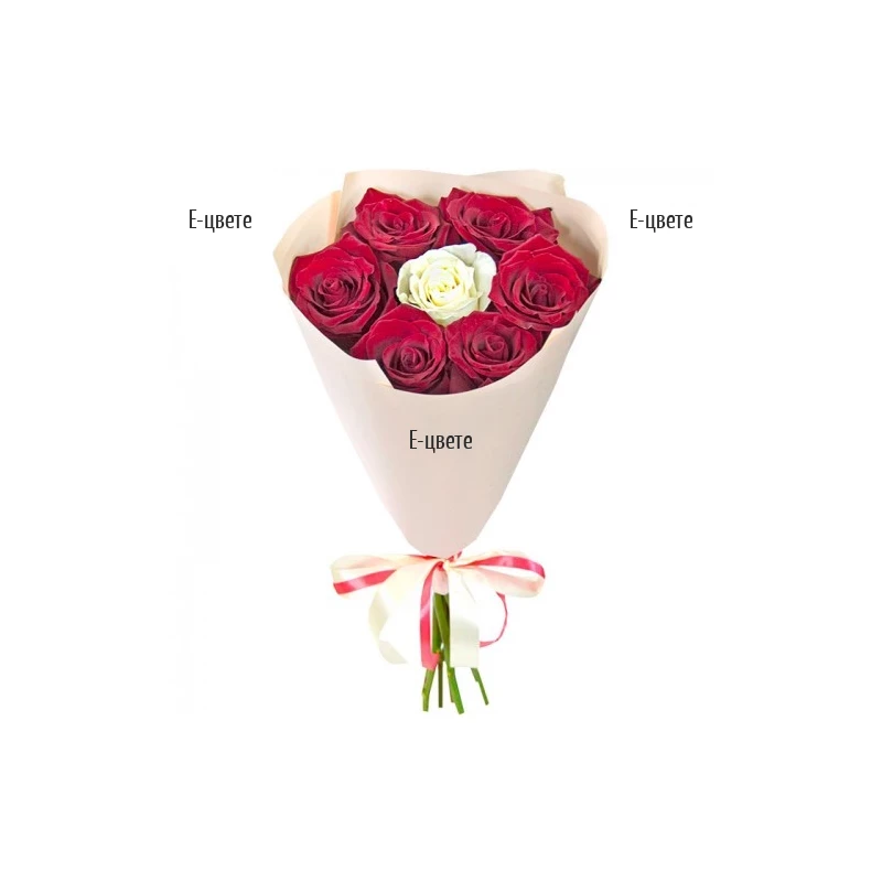 Send flowers to Bulgaria with Ecvete Send bouquet of 7 roses to Bulgaria