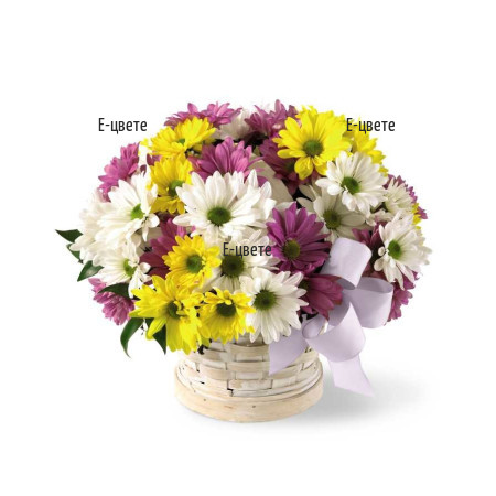 Send a basket with flowers - Compliment