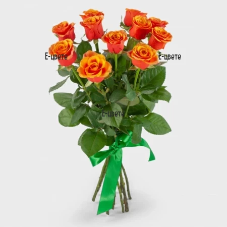 Send to Bulgaria 11 orange roses