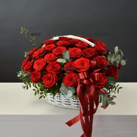 Send to Bulgaria basket of 51 red roses