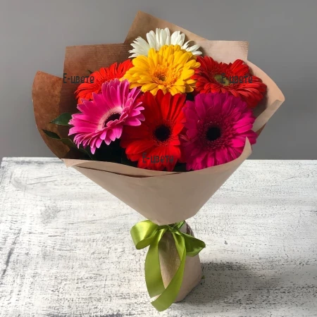 Delivery of a bouquet of multi-colored gerberas in Sofia