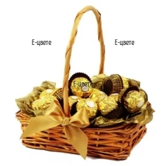 Basket with Ferrero Rocher