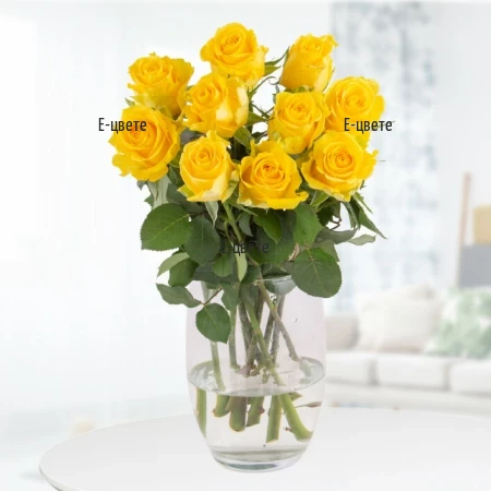 Send a bouquet of yellow roses to Sofia and Plovdiv