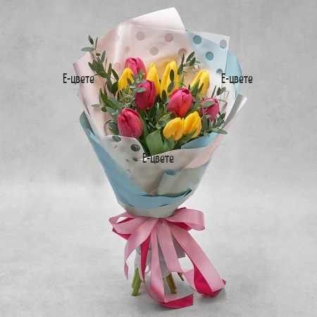 Send a bouquet of delicate pink tulips.