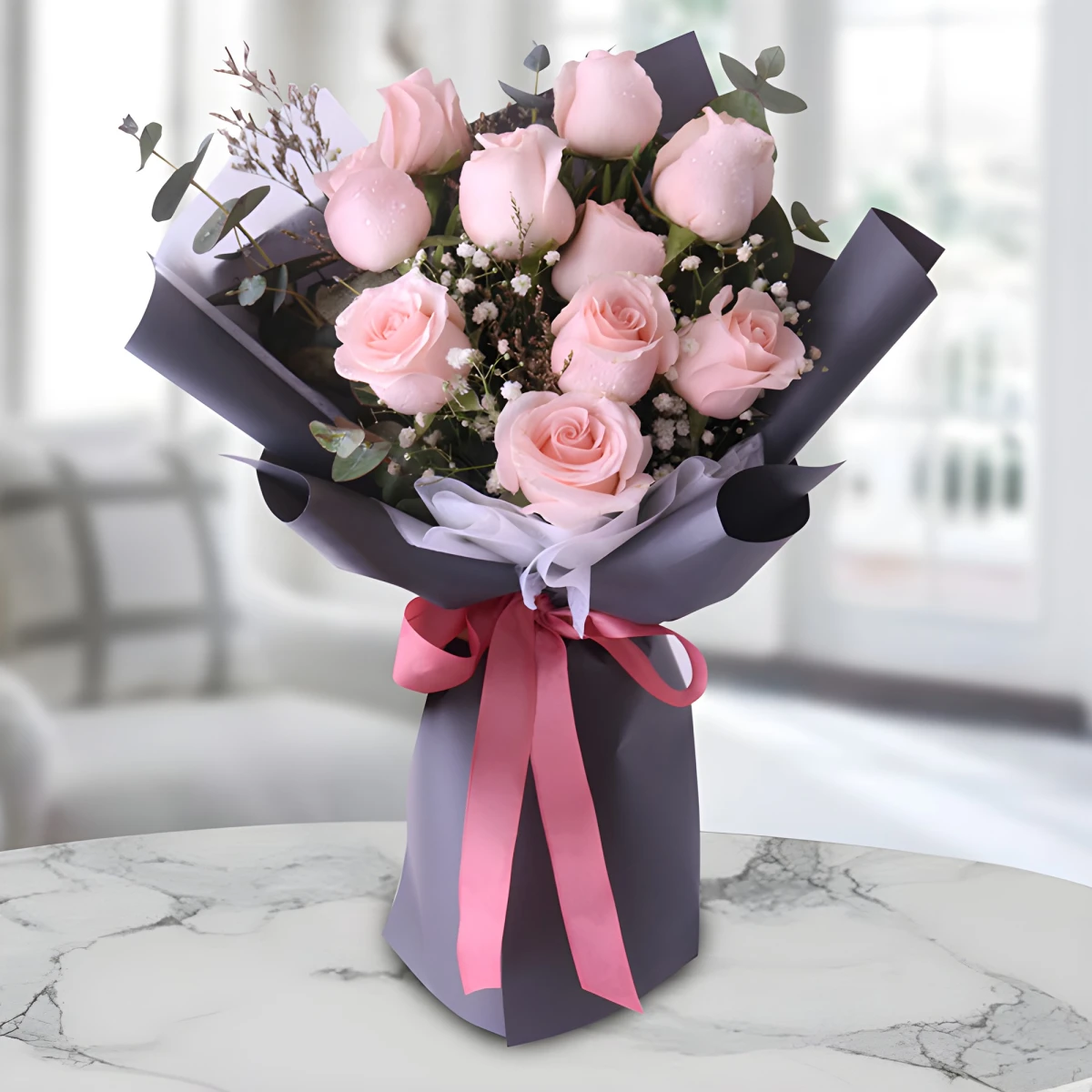 Send a bouquet of 11 pink roses