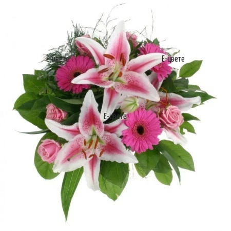 Delivery of Bouquet - Pinky