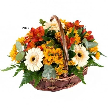 Send a basket with flowers.