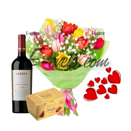 Tulips, wine, Truffles
