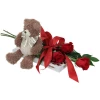 Three roses and gifts