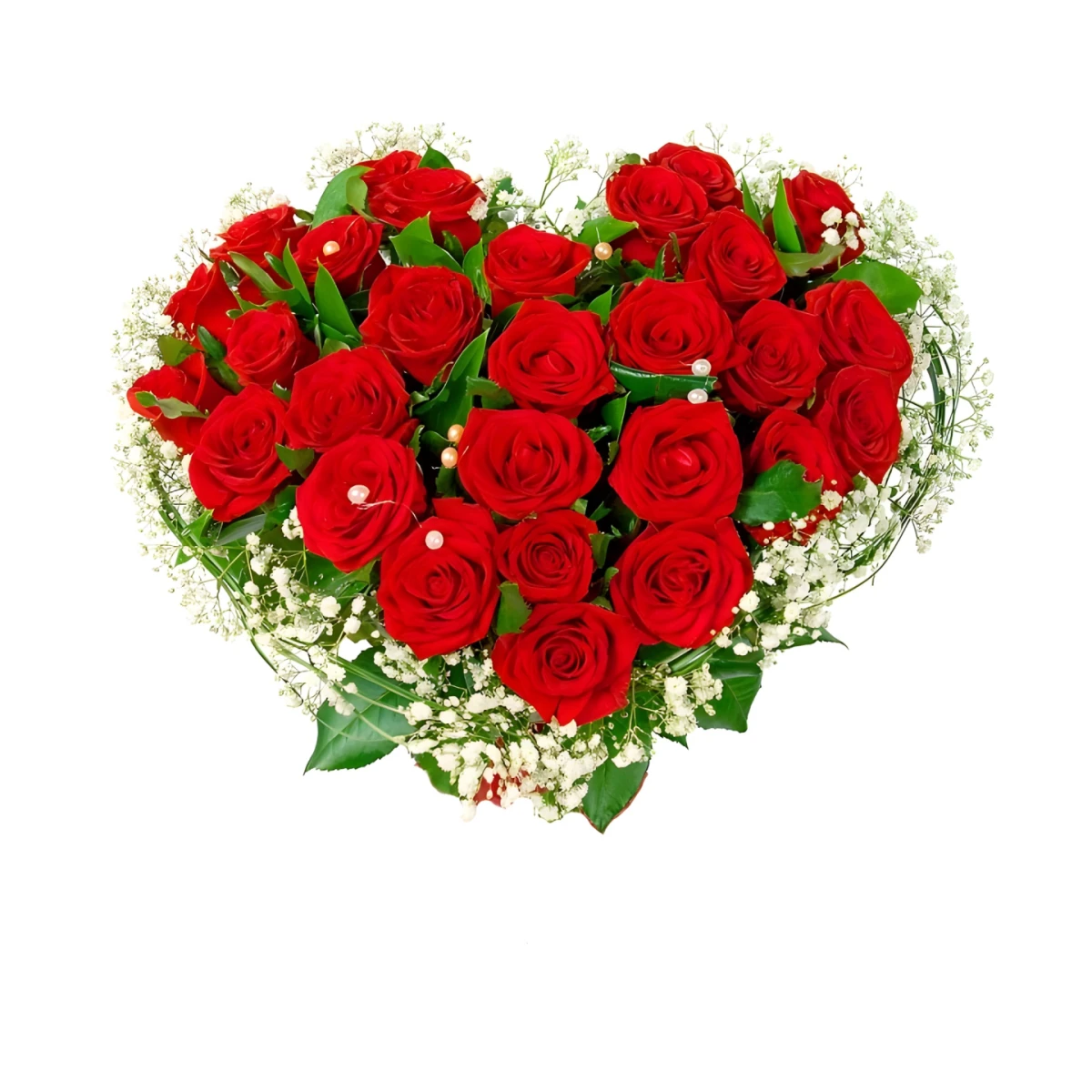 Send flower arrangement - heart of roses - Attractive