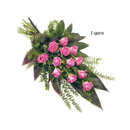Flower delivery. Send bouquet of pink roses to Sofia.