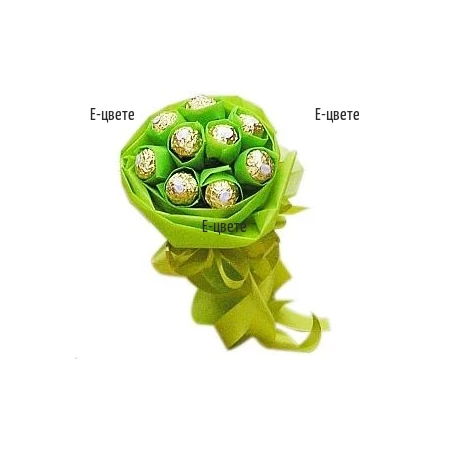 Send green chocolate bouquet