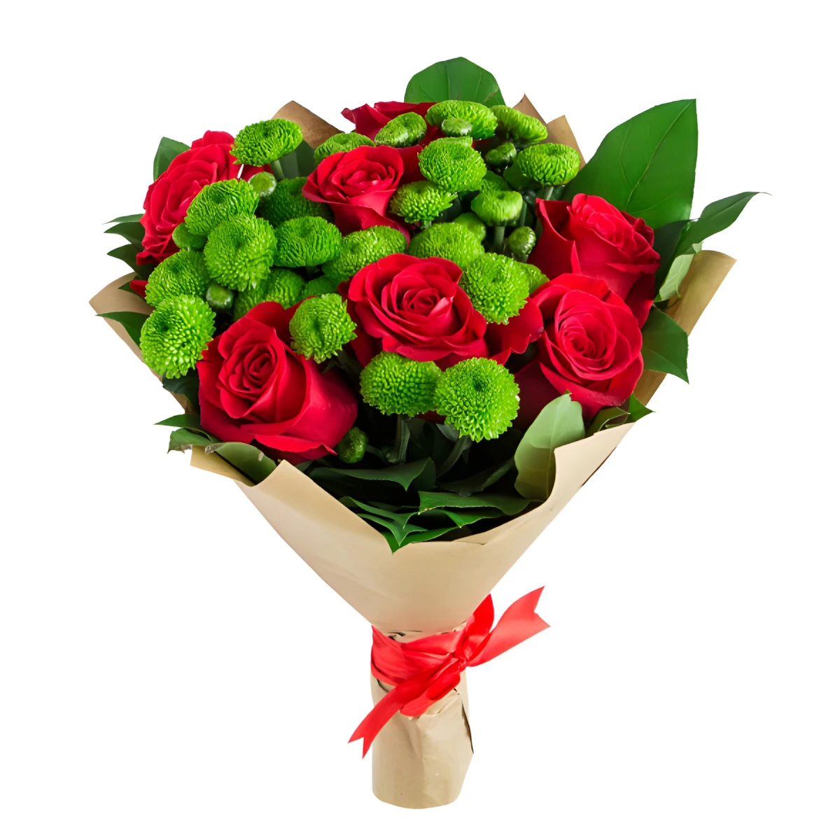 Send a romantic bouquet for the  Valentine's Day.