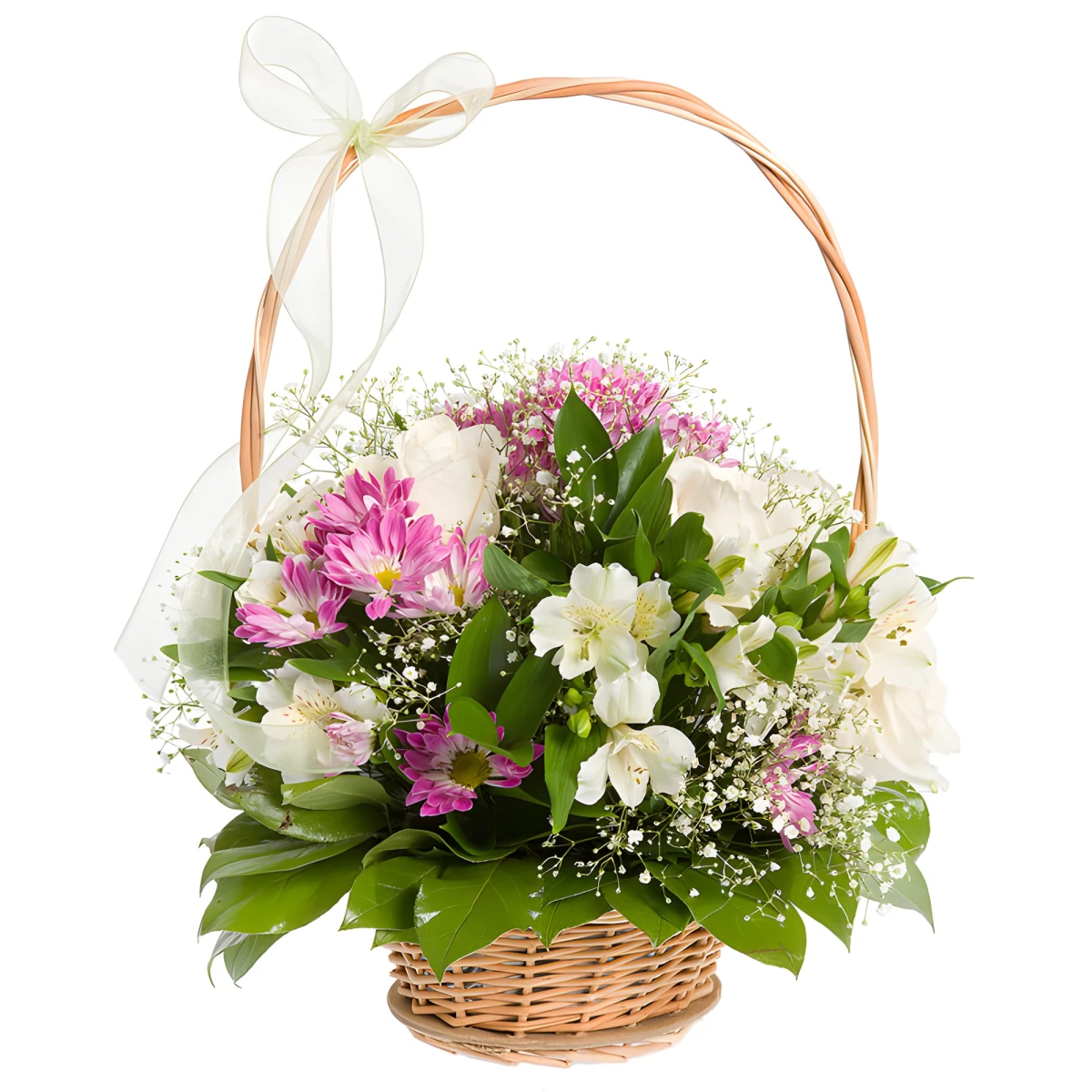 Send a basket with various flowers - Magic