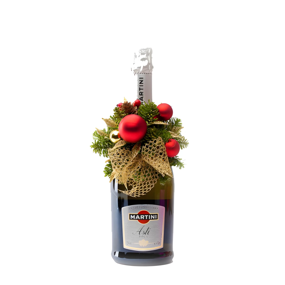 Send a bottle of Martini and Christmas decoration
