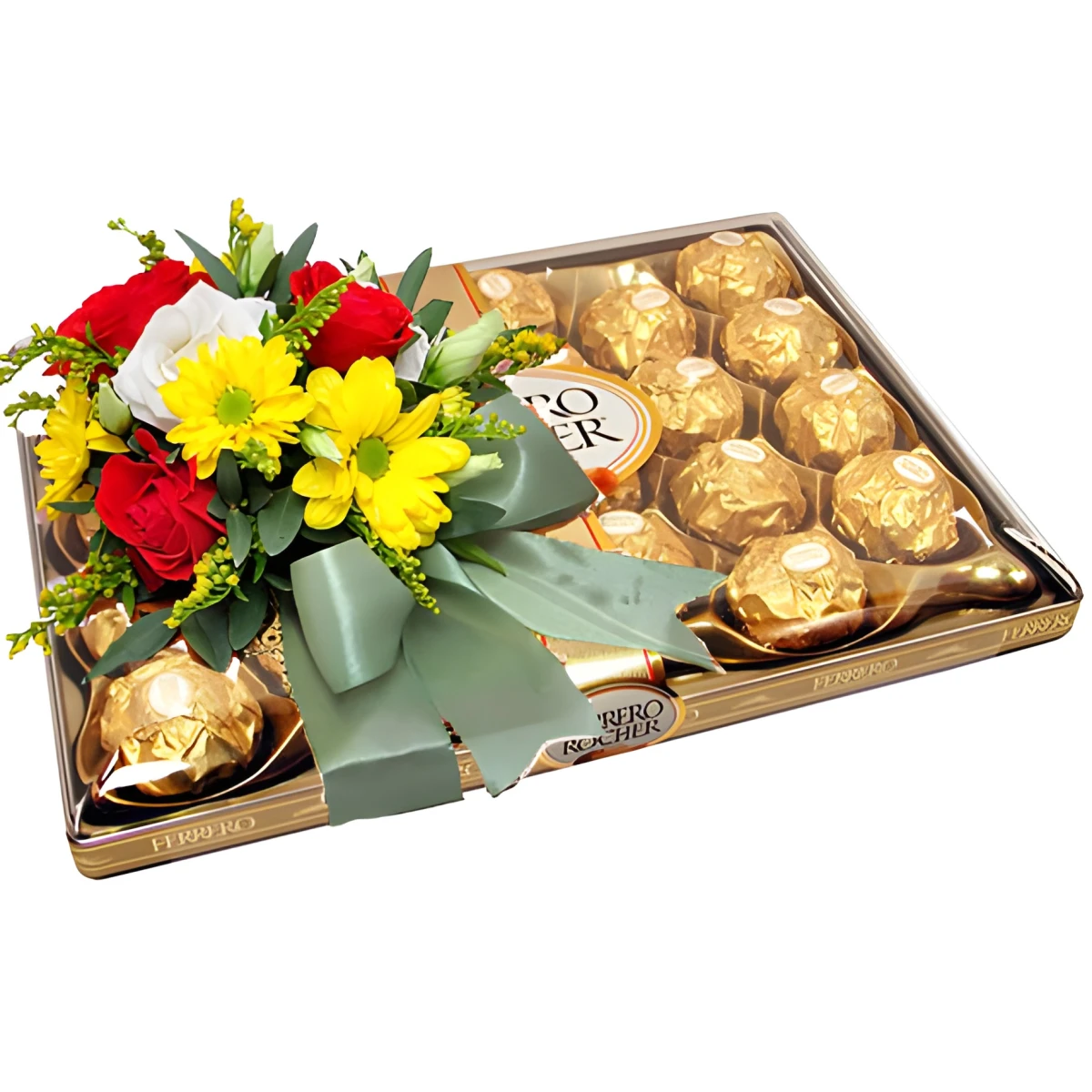 Send flowers and delicious Ferrero Rocher chocolates