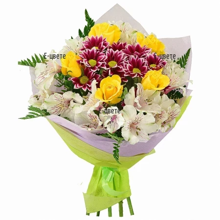 Beautiful bouquet of various flowers.
