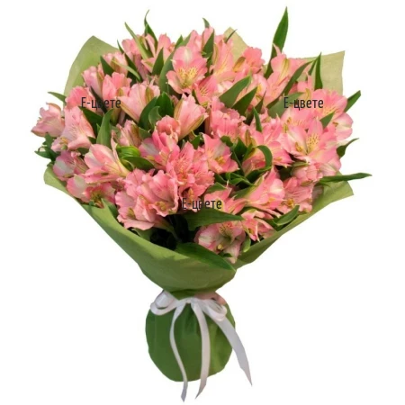 Send a bouquet of pink alstroemerias