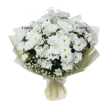 White Chrysanthemums Bouquet