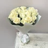 19 white roses bouquet