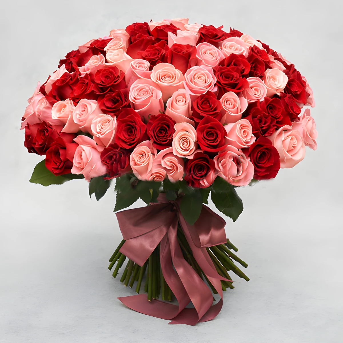 101 Red and Pink Roses for Her – Same-Day Flower Delivery
