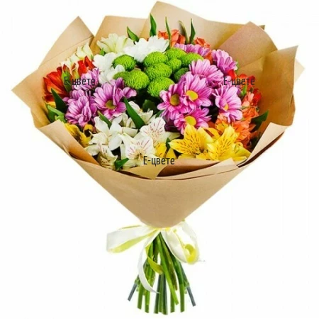 Delivery of a colorful bouquet of flowers to Bulgaria