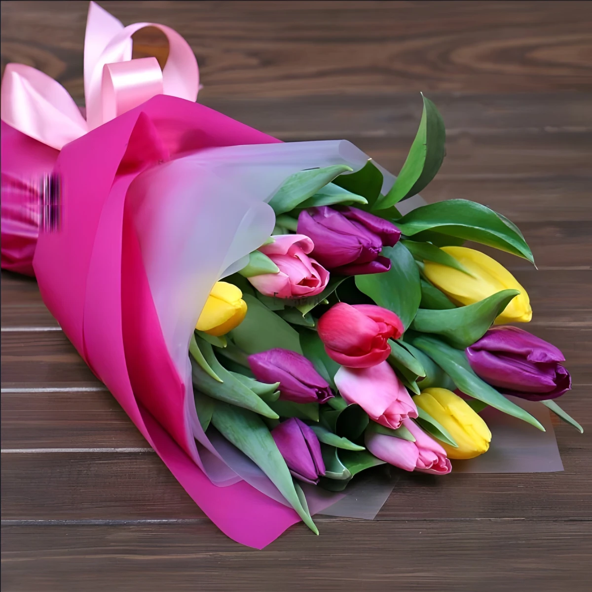 Bouquet of 11 spring tulips