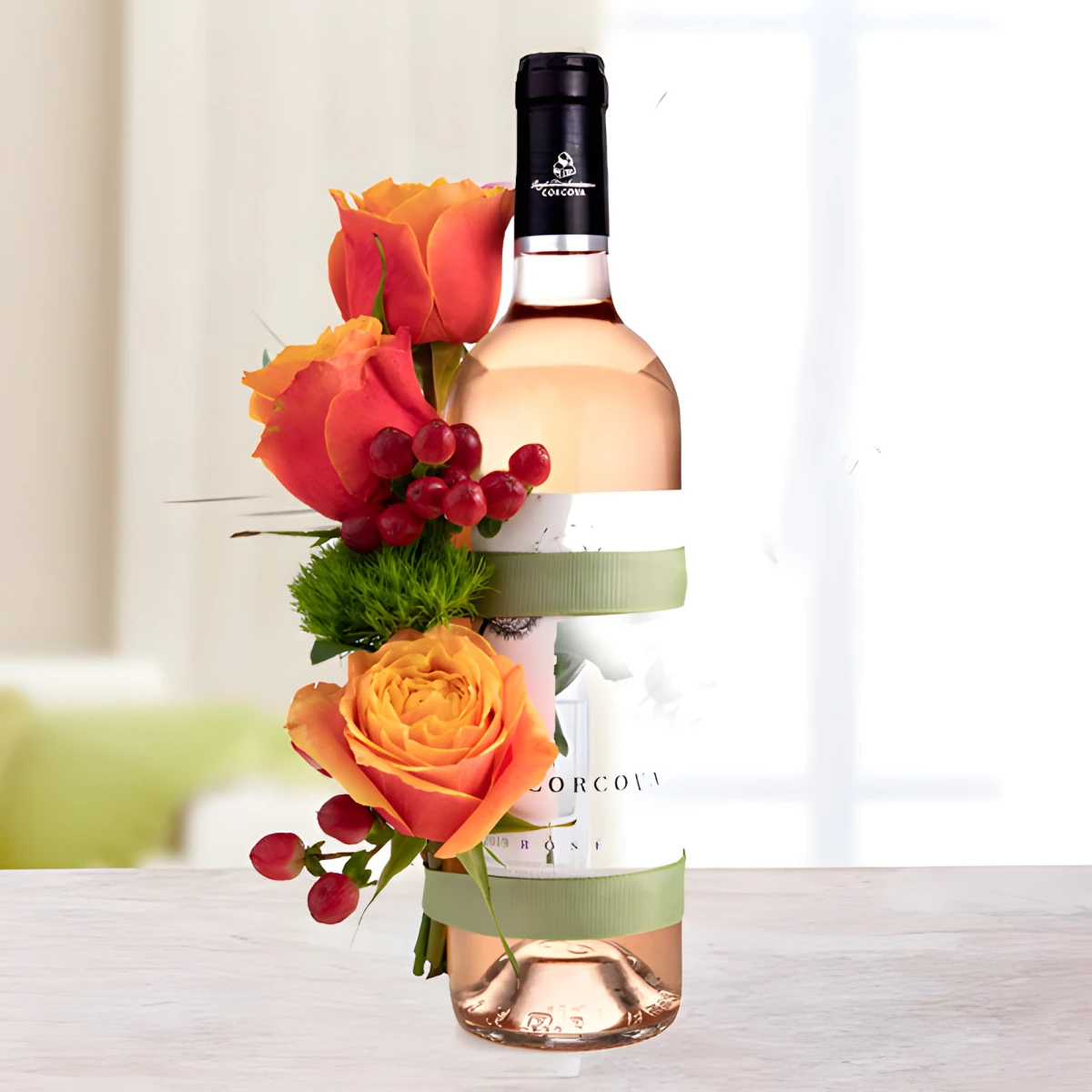 Send bottle of wine and flowers to Bulgaria