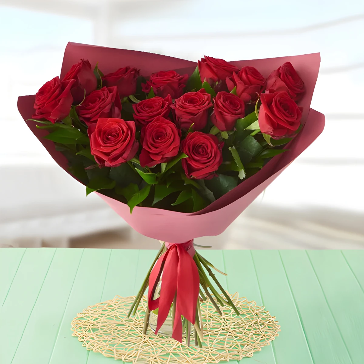 Flower delivery to Bulgaria 15 roses bouquet
