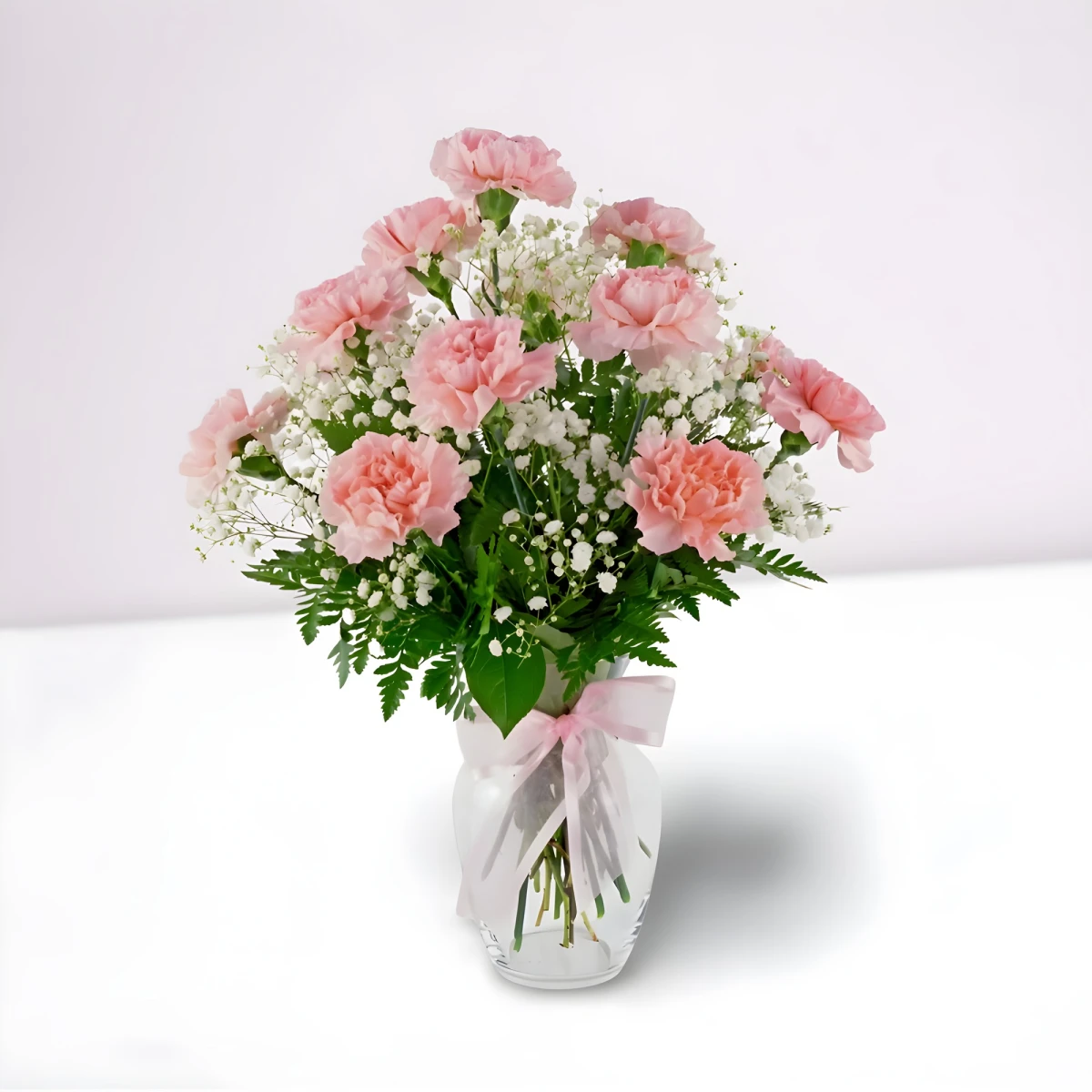 Send a bouquet of pink carnations to Bulgaria
