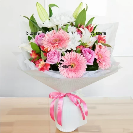 Delivery of a bouquet of delicate flowers in Bulgaria