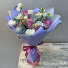 Bouquet of pink roses and eustoma