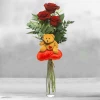 Bouquet - Roses and Teddy Bear