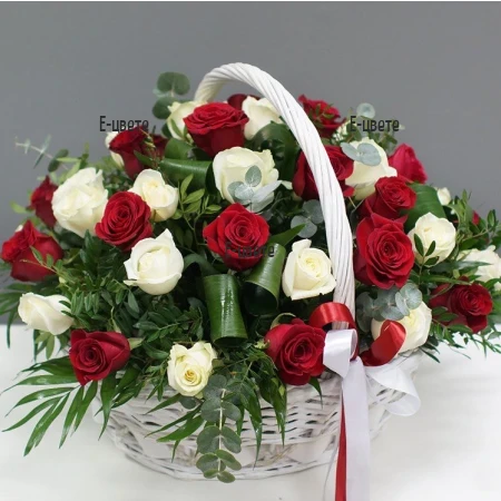 Delivery of a large basket with 35 roses in Sofia