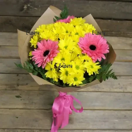 Flowers delivery of gerberas and chrysanthemums to Bulgaria