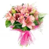 Pink Lily and Carnation Bouquet