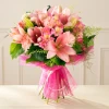 Pink Lily and Carnation Bouquet